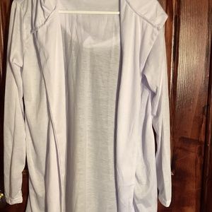 Unisex White Hooded Sweater Size M  NWOT